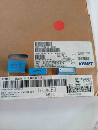 PHE820MD6220MR06L2 120NF 275VAC 22.5 0.2 KEMET POLYESTER KONDANSATÖR resmi
