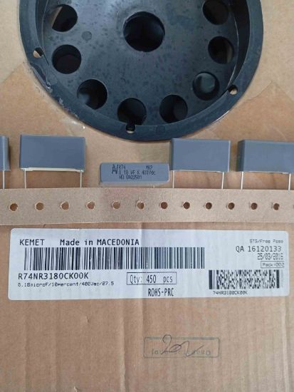 R74NR3180CK00K 180NF 400VAC 27.5 0.1 KEMET POLYESTER KONDANSATÖR resmi