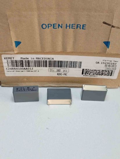 C248R4100AA01J 1MF 400VAC 27.5 0.05 KEMET POLYESTER KONDANSATÖR resmi
