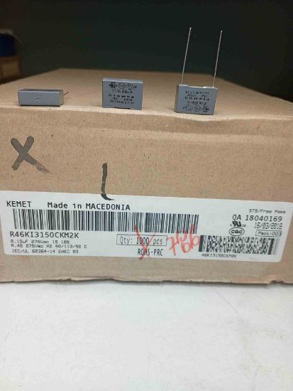 R46KI3150CKM2K 150NF 275VAC 15 0.1 KEMET POLYESTER KONDANSATÖR resmi