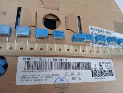 PHE840MB6150KB10R17T0 150NF 275VAC 15 0.1 KEMET POLYESTER KONDANSATÖR resmi