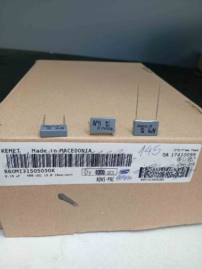 R60MI31505030K 150NF 400V 15 0.1 KEMET POLYESTER KONDANSATÖR resmi
