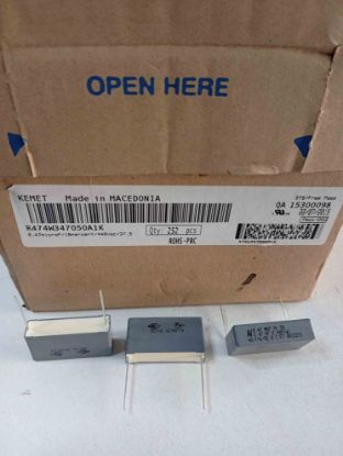 R474W347050A1K 470NF 440VAC 37.5 10%|R.47 KEMET POLYESTER KONDANSATÖR resmi