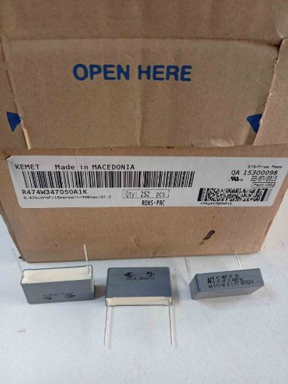 R474W347050A1K 470NF 440VAC 37.5 10%|R.47 KEMET POLYESTER KONDANSATÖR resmi