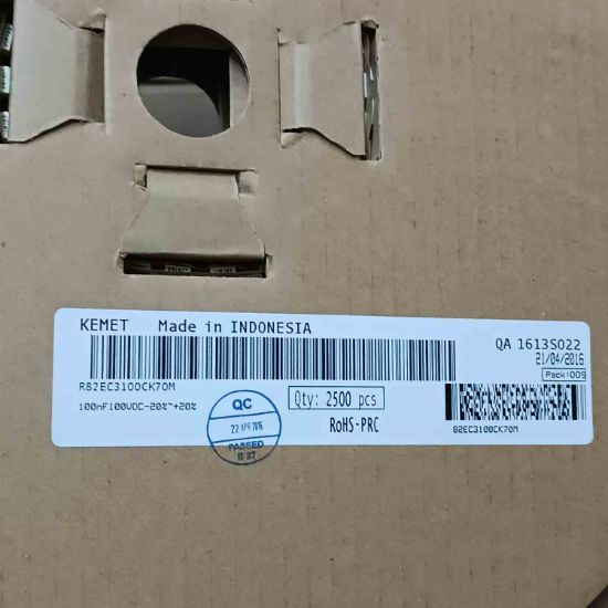 R82EC3100CK70M 100NF 100V 5 0.2 KEMET POLYESTER KONDANSATÖR resmi