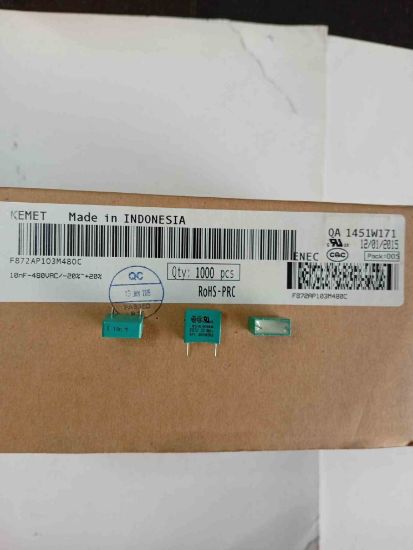 F872AP103M480C 10NF 480VAC 10 0.2 KEMET POLYESTER KONDANSATÖR resmi