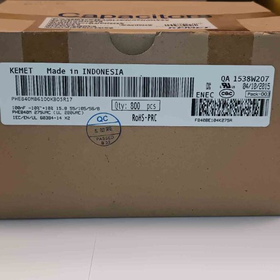 PHE840MB6100KB05R17 100NF 275VAC 15mm %10 KEMET POLYESTER KONDANSATÖR resmi