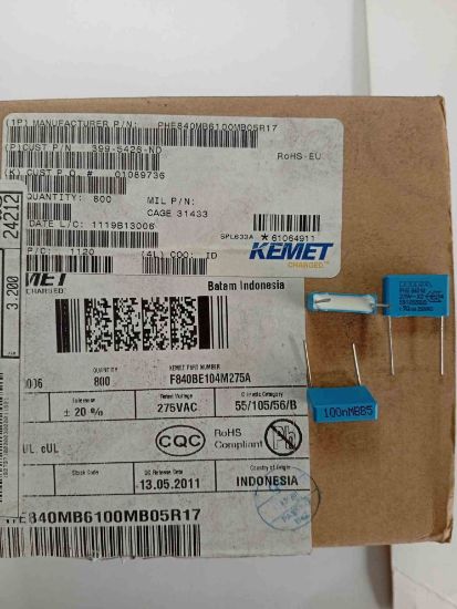 PHE840MB6100MB05R17 100NF 275VAC 15 0.2 KEMET POLYESTER KONDANSATÖR resmi