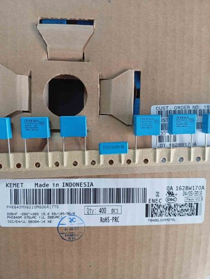 PHE840MX6220MB06R17T0 220NF 275VAC 15 0.2 KEMET POLYESTER KONDANSATÖR resmi