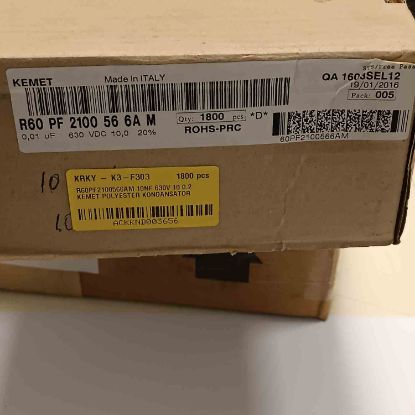 R60PF2100566AM 10NF 630V 10 0.2 KEMET POLYESTER KONDANSATÖR resmi