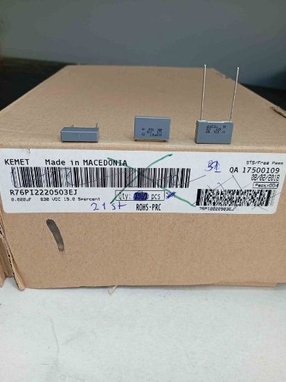 76PI2220503EJ 22NF 630V 15 0.05 KEMET POLYESTER KONDANSATÖR resmi
