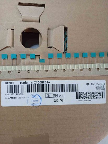 F612JF224K063L 220NF 63V 5 0.1 KEMET POLYESTER KONDANSATÖR resmi