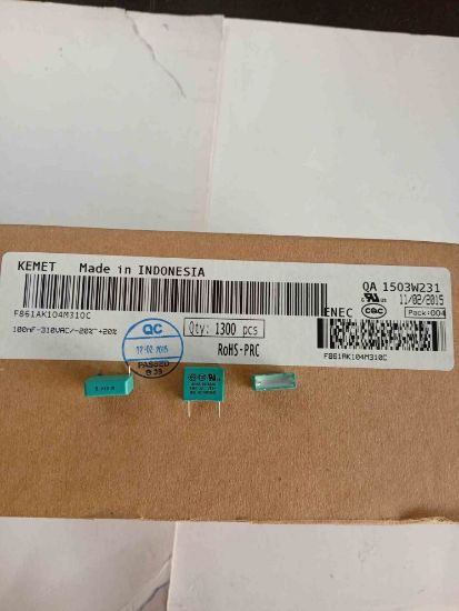 F861AK104M310C 270NF 310VAC 10 0.2 KEMET POLYESTER KONDANSATÖR resmi