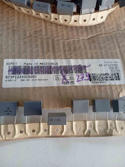 73PI2330CK00J 33NF 630V 15 0.05 KEMET POLYESTER KONDANSATÖR resmi