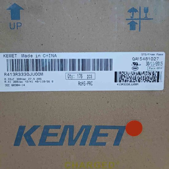 R413R3330JU00M 330NF 300VAC 27.5 20%|R.41 KEMET POLYESTER KONDANSATÖR resmi