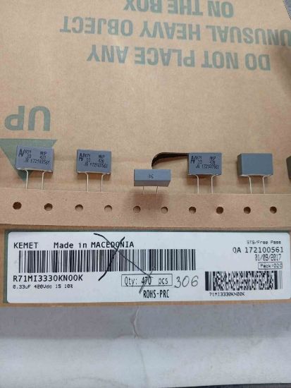 R71MI3330KN00K 330NF 420V 15 0.1 KEMET POLYESTER KONDANSATÖR resmi