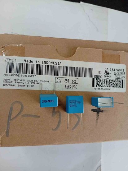 PHE840MB6390MB16R17 390NF 275VAC 15 0.2 KEMET POLYESTER KONDANSATÖR resmi