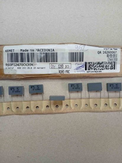 R60PI2470CK30K 47NF 630V 15 0.1 KEMET POLYESTER KONDANSATÖR resmi