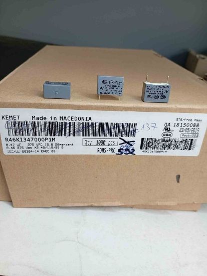R46KI347000P1M 470NF 275VAC 15 20%|R.46 KEMET POLYESTER KONDANSATÖR resmi