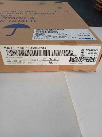 F862DO474K310R 470NF 310VAC 22.5 0.1 KEMET POLYESTER KONDANSATÖR resmi