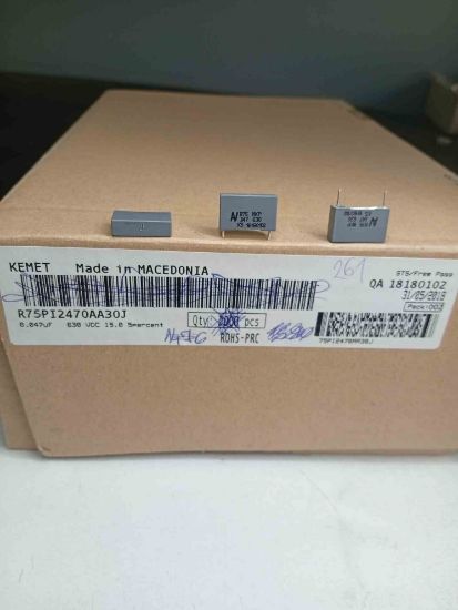 R75PI2470AA30J 47NF 630V 15 0.05 KEMET POLYESTER KONDANSATÖR resmi