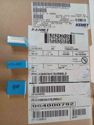 PHE450KD6470JR06L2 470NF 400V 22.5 0.05 KEMET POLYESTER KONDANSATÖR resmi