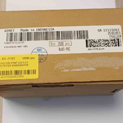 RSBDC3470JG10M 470NF 63V 5 0.2 KEMET POLYESTER KONDANSATÖR resmi