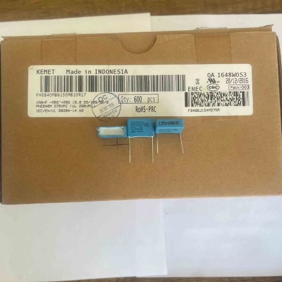 PHE840MB6150KB10R17 150NF 275VAC 15 0.1 KEMET POLYESTER KONDANSATÖR resmi