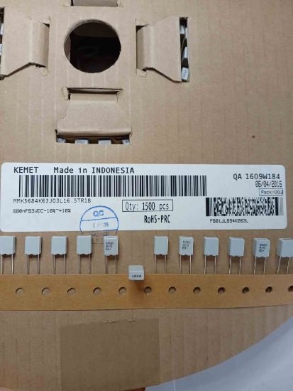 MMK5684K63J03L16.5TR18 680NF 63V 5 0.1 KEMET POLYESTER KONDANSATÖR resmi