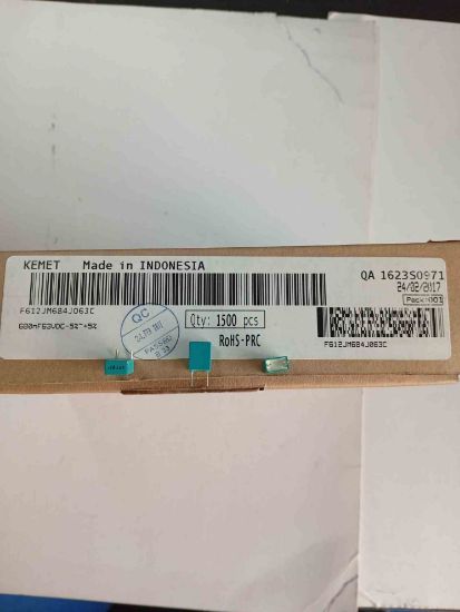 F612JM684J063C 680NF 63V 5 0.05 KEMET POLYESTER KONDANSATÖR resmi