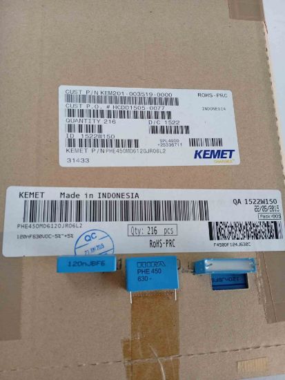 PHE450MD6120JR06L2 120NF 630V 22.5 0.05 KEMET POLYESTER KONDANSATÖR resmi
