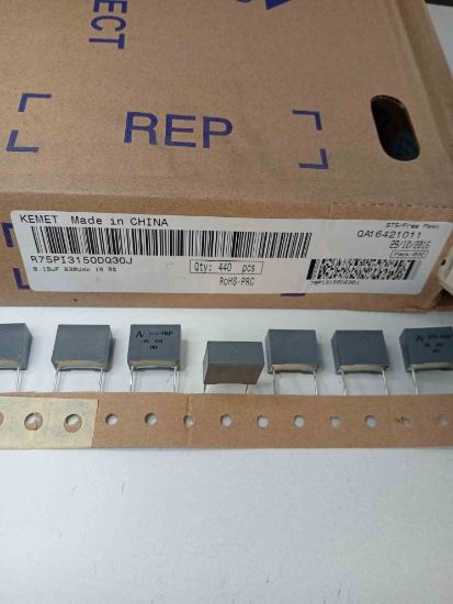 R75PI3150DQ30J 150NF 630V 15 0.05 KEMET POLYESTER KONDANSATÖR resmi