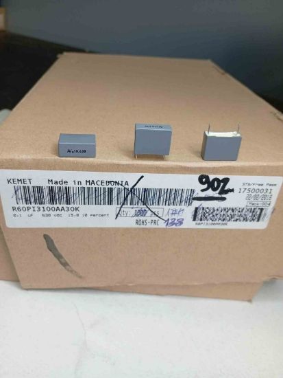 R60PI3100AA30K 100NF 630V 15 0.1 KEMET POLYESTER KONDANSATÖR resmi