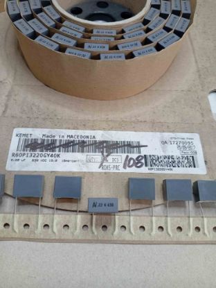 R60PI3220GY40K 220NF 630V 15 0.1 KEMET POLYESTER KONDANSATÖR resmi