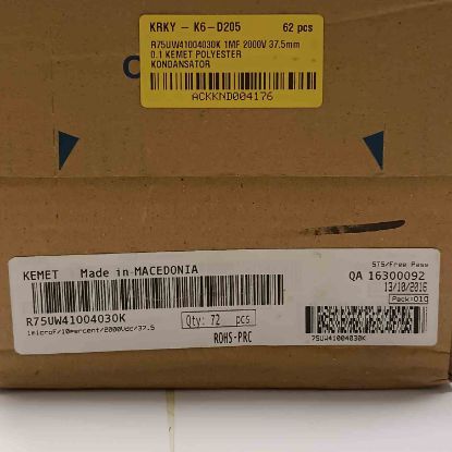 R75UW41004030K 1MF 2000V 37.5mm 0.1 KEMET POLYESTER KONDANSATÖR resmi