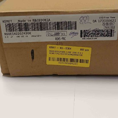 R60EI4220JH30K 2.2MF 100V 15 0.1 KEMET POLYESTER KONDANSATÖR resmi