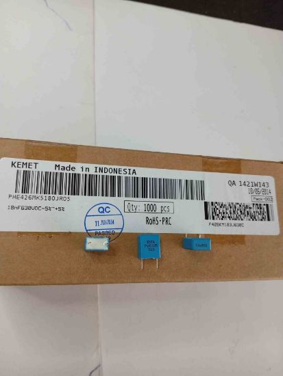 PHE426MK5180JR05 18NF 630V 7.5 0.05 KEMET POLYESTER KONDANSATÖR resmi