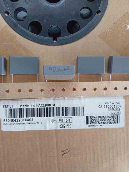 R60MR4220CK40J 2.2MF 400V 27.5 0.05 KEMET POLYESTER KONDANSATÖR resmi