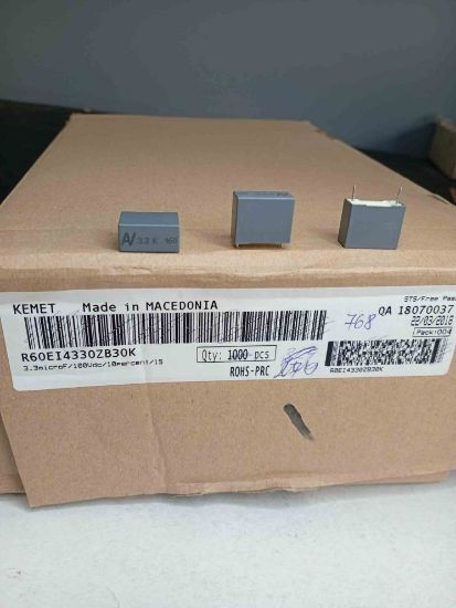 R60EI4330ZB30K 3.3MF 100V 15 0.1 KEMET POLYESTER KONDANSATÖR resmi