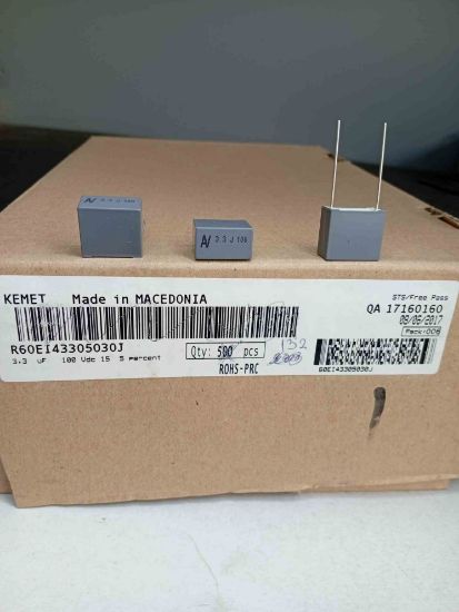 R60EI43305030J 3.3MF 100V 15 0.05 KEMET POLYESTER KONDANSATÖR resmi