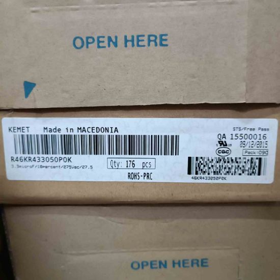 R46KR433050P0K 3.3MF 275VAC 27.5 10%|R.46 KEMET POLYESTER KONDANSATÖR resmi