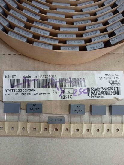 R76TI1330GY00K 3.3NF 1600V 15 0.1 KEMET POLYESTER KONDANSATÖR resmi