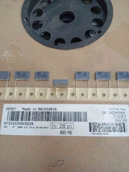 R73UI0330CK03K 330PF 2000V 15 0.1 KEMET POLYESTER KONDANSATÖR resmi