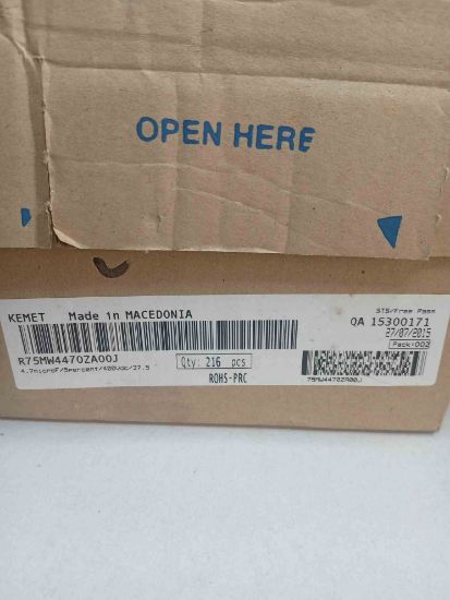 R75MW4470ZA00J 4.7MF 400V 37.5 0.05 KEMET POLYESTER KONDANSATÖR resmi