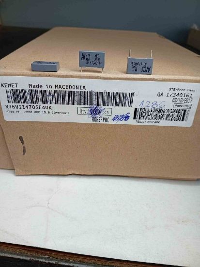 76UI1470SE40K 4.7NF 2000V 15 0.1 KEMET POLYESTER KONDANSATÖR resmi