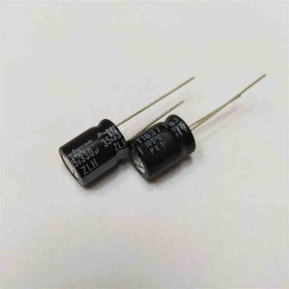 330MF 35V 10x13 RUBYCON ELKO KONDANSATÖR resmi