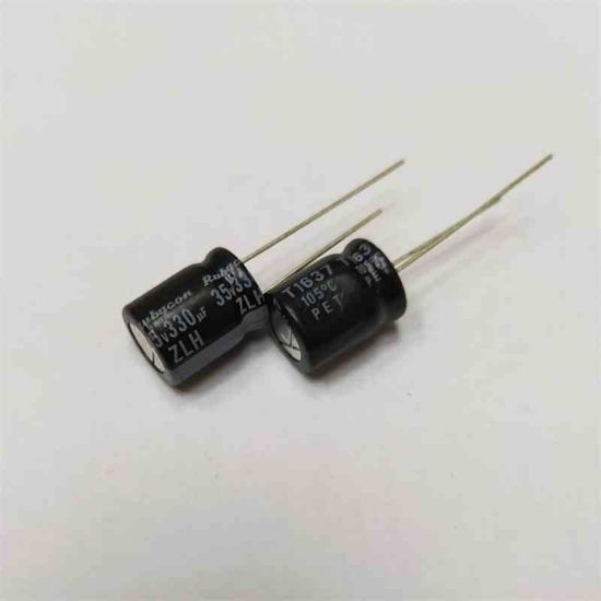 330MF 35V 10x13 RUBYCON ELKO KONDANSATÖR resmi