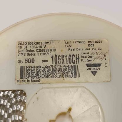 293D106X9016C2T 10MF 16V C VISHAY TANTAL KONDANSATÖR resmi