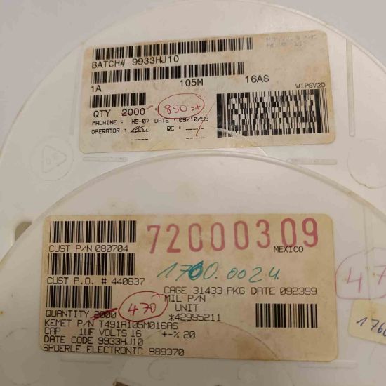T491A105M016AS 1MF 16V A KEMET TANTAL KONDANSATÖR resmi