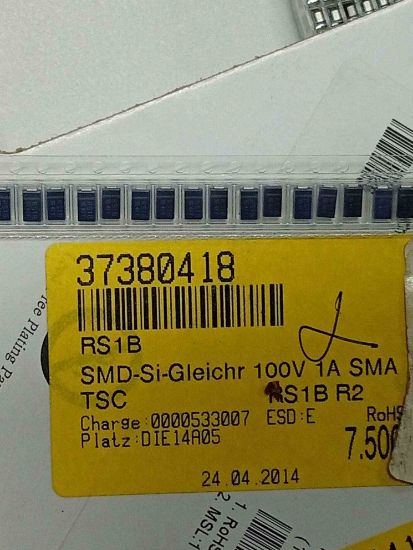 RS1B 1A 100V SMA DİYOT resmi